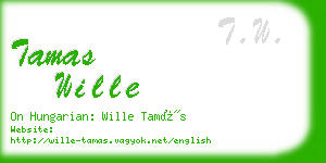 tamas wille business card